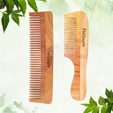Deals and Offers on Beauty Care - Midazzle Kacchi Neem Wooden Comb For Multi-Actions - Detangling, Frizz Control & Shine, Suited For All Hair Types - Combo Pack of 2 (NC26) Deals, Discounts & Offers on Beauty Care - Midazzle Kacchi Neem Wooden Comb For Multi-Actions - Detangling, Frizz Control & Shine, Suited For All Hair Types - Combo Pack of 2 (NC26)