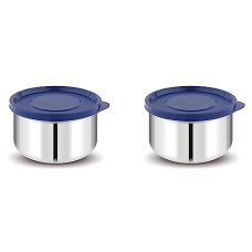 Deals, Discounts & Offers on  - Attro Set of 2 Prime Stainless Steel Single Wall Storage Containers Airtight & Leak Proof Containers