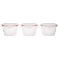 Deals, Discounts & Offers on  - Amazon Brand - Solimo Plastic Kitchen Storage Container Set, 750ml, 3-Pieces, Transparent