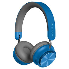 Deals and Offers on - ZEBRONICS Zeb-Bang PRO Bluetooth v5.0 On Ear Headphone, 30H Backup, Foldable Design, Call Function, Voice Assistant Feature, Built-in Rechargeable Battery, Type C Charging, 40mm Driver and AUX. (Blue) Deals, Discounts & Offers on - ZEBRONICS Zeb-Bang PRO Bluetooth v5.0 On Ear Headphone, 30H Backup, Foldable Design, Call Function, Voice Assistant Feature, Built-in Rechargeable Battery, Type C Charging, 40mm Driver and AUX. (Blue)