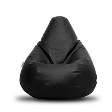 Deals, Discounts & Offers on Furniture - Amazon Brand - Solimo Xxl Bean Bag Filled With Beans (Black)(Faux Leather)