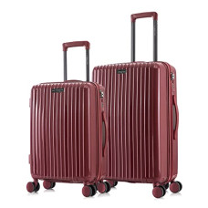 Deals, Discounts & Offers on  - Nasher Miles Pondicherry Hard-Side Polypropylene Luggage Set of 2 Maroon Trolley Bags (55 & 65 Cm)