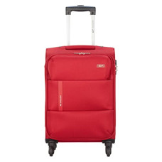 Deals and Offers on - VIP Widget Durable Polyester Soft Sided Cabin Luggage Spinner Wheels with Quick Access Front Pockets (Cabin, 58cm, Red) Deals, Discounts & Offers on - VIP Widget Durable Polyester Soft Sided Cabin Luggage Spinner Wheels with Quick Access Front Pockets (Cabin, 58cm, Red)