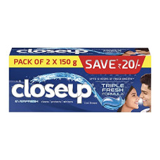 Deals, Discounts & Offers on  - Closeup Cool Breeze Toothpaste| Instant Freshness | From India's No. 1 Gel Toothpaste| upto 12 hrs fresh breath & white teeth | 300g