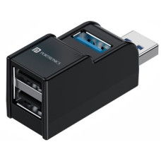 Deals, Discounts & Offers on Computers & Peripherals - Portronics Mport 3A with 3 Ports (1 USB 3.0 + 2 X USB 2.0) with Hi Speed Data Transfer, Plug & Play USB Hub(Black)