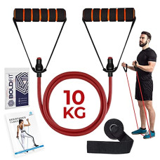 Deals and Offers on - Boldfit Resistance Tube with Foam Handles, Door Anchor for Exercise & Stretching, Suitable in Home & Gym Workout Deals, Discounts & Offers on - Boldfit Resistance Tube with Foam Handles, Door Anchor for Exercise & Stretching, Suitable in Home & Gym Workout