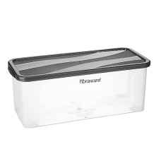 Deals and Offers on - Floraware Plastic Food Safe Multiuse Storage Container, Fridge Storage Container with Lid, 4000ml, Pack of 1, BPA Free (Black) Deals, Discounts & Offers on - Floraware Plastic Food Safe Multiuse Storage Container, Fridge Storage Container with Lid, 4000ml, Pack of 1, BPA Free (Black)