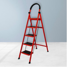 Deals, Discounts & Offers on  - Cheston MS Steel Ladder For Home 5 Steps Foldable Anti Skid Load 150+ Kgs Steel Ladder(With Platform, Hand Rail)