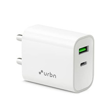 Deals and Offers on Mobile Accessories - URBN 20W Type C QC+PD Adapter | Dual Port Super Fast Charger | Quick Charge 3.0 & Power Delivery 3.0 | Deals, Discounts & Offers on Mobile Accessories - URBN 20W Type C QC+PD Adapter | Dual Port Super Fast Charger | Quick Charge 3.0 & Power Delivery 3.0 |