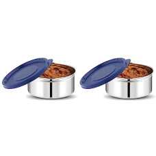 Deals and Offers on - Attro Set of 2 Prime Stainless Steel Single Wall Storage Containers Airtight & Leak Proof Containers Deals, Discounts & Offers on - Attro Set of 2 Prime Stainless Steel Single Wall Storage Containers Airtight & Leak Proof Containers