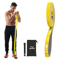 Deals and Offers on - SLOVIC Dual Color Heavy Resistance Band (Yellow & Grey) for Workout Set Exercise & Stretching Pull Up Bands for Home Exercise Toning Loop Bands Deals, Discounts & Offers on - SLOVIC Dual Color Heavy Resistance Band (Yellow & Grey) for Workout Set Exercise & Stretching Pull Up Bands for Home Exercise Toning Loop Bands