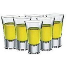 Deals, Discounts & Offers on  - RR MALL Crystal Clear Heavy Base Fancy Design Curved Tequila Shot Glass Set,40 ml- Set of (6) Glass Set Whisky Glass(40 ml, Glass, Clear)