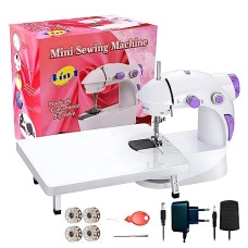 Deals, Discounts & Offers on  - UNFLUIR Mini Sewing Machine with Table Set | Tailoring Machine | Hand Sewing Machine with extension table, foot pedal, adapter, White (With Extantion Board)