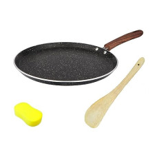 Deals, Discounts & Offers on Cookware - HOMETALES Premium Non-Stick Flat Tawa 28cm(Dia),3.5mm Thick, Black Rock