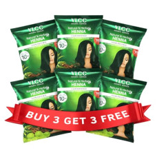 Deals, Discounts & Offers on  - VLCC Natural & Herbal Henna - Buy 1 Get 1 Free - 120g X 2 ( Pack of 3 ) - 720g - Goodness of 10 herbs like Amla, Brahmi, Jatamansi, and Bhringraj | For Stronger, Smoother & Shinier Hair.