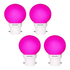 Deals and Offers on - Philips Deco Mini Base B22 0.5-Watt LED Bulb (Pack of 4, Pink) Deals, Discounts & Offers on - Philips Deco Mini Base B22 0.5-Watt LED Bulb (Pack of 4, Pink)
