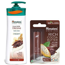 Deals and Offers on - Himalaya Herbals Cocoa Butter Intensive Body Lotion, 400ml and Himalaya Rich Cocoa Butter Lip Care, 4.5g Deals, Discounts & Offers on - Himalaya Herbals Cocoa Butter Intensive Body Lotion, 400ml and Himalaya Rich Cocoa Butter Lip Care, 4.5g