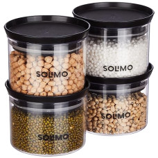 Deals and Offers on - Amazon Brand - Solimo Plastic Storage Jar and Container Set I Air Tight & BPA Free Containers Deals, Discounts & Offers on - Amazon Brand - Solimo Plastic Storage Jar and Container Set I Air Tight & BPA Free Containers