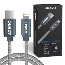 Deals and Offers on - AGARO Type C to Lightning Cable, 1M Unbreakable Nylon Braided Data Sync & Fast Charging Cable Deals, Discounts & Offers on - AGARO Type C to Lightning Cable, 1M Unbreakable Nylon Braided Data Sync & Fast Charging Cable