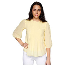Deals and Offers on Women - AND Solid Round Neck Polyester Womens Straight Top (SS22AG099TPG-P) Deals, Discounts & Offers on Women - AND Solid Round Neck Polyester Womens Straight Top (SS22AG099TPG-P)