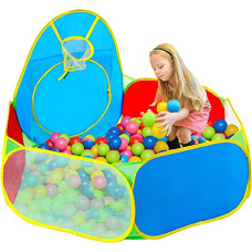Deals and Offers on - KOLAR Activity Ball Pool For Kids With Ball Pit Baby Play Area Indoor Toys For 1 2 3 Years Old Foldable Play Tent - With Basketball Hoop (No Play Balls Included),Multicolor Deals, Discounts & Offers on - KOLAR Activity Ball Pool For Kids With Ball Pit Baby Play Area Indoor Toys For 1 2 3 Years Old Foldable Play Tent - With Basketball Hoop (No Play Balls Included),Multicolor
