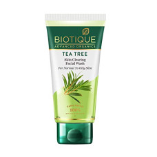 Deals and Offers on - Biotique Tea Tree Skin Clearing Normal to Oily Skin Face Wash, 150 ml | Treats Acne, Pimples, Clear Skin | Paraben & SLS Free Deals, Discounts & Offers on - Biotique Tea Tree Skin Clearing Normal to Oily Skin Face Wash, 150 ml | Treats Acne, Pimples, Clear Skin | Paraben & SLS Free