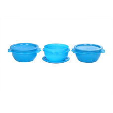 Deals and Offers on - Signoraware Three Star Small Bowl Set, 500ml, Set of 3, Turkish Blue Deals, Discounts & Offers on - Signoraware Three Star Small Bowl Set, 500ml, Set of 3, Turkish Blue
