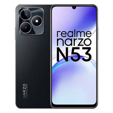 Deals, Discounts & Offers on Electronics - realme narzo N53 (Feather Black, 4GB+64GB) 33W Segment Fastest Charging | Slim Smartphone | 90 Hz Smooth Display