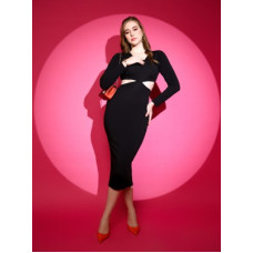 Deals, Discounts & Offers on  - Sheetal AssociatesWomen Bodycon Black Dress
