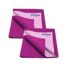 Deals, Discounts & Offers on Baby Care - Bumtum Baby Dry Sheet Waterproof Soft Microfleece Baby Bed Protector | Anti - Bacterial & Odour Free | Extra Absorbant, Reuseable & Washable (Grape, Small Size 50 * 70cm, Pack of 2), Microfleece
