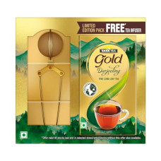 Deals, Discounts & Offers on  - [For Specific Users] Tata Tea Gold Darjeeling | Fine Long Leaf Authentic Darjeeling Tea | Black Tea | Limited Edition Pack | Promo Pack with Tea Infuser | 200g