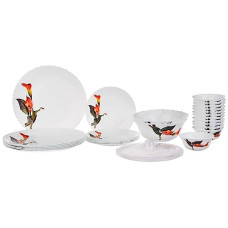 Deals and Offers on - Larah by Borosil Stargazer Fluted Series Opalware Dinner Set | 28 Pieces for Family of 6 | Microwave & Dishwasher Safe | Bone-Ash Free | Crockery Set Deals, Discounts & Offers on - Larah by Borosil Stargazer Fluted Series Opalware Dinner Set | 28 Pieces for Family of 6 | Microwave & Dishwasher Safe | Bone-Ash Free | Crockery Set