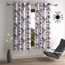 Deals and Offers on - Home Sizzler 2 Piece Windflower Eyelet Polyester Window Curtains - 5 Feet, Grey Deals, Discounts & Offers on - Home Sizzler 2 Piece Windflower Eyelet Polyester Window Curtains - 5 Feet, Grey