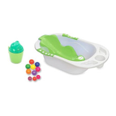 Deals, Discounts & Offers on Baby Care - BUMTUM Baby Bath Tub with Seat Sling, Floating Balls & Baby Bathing Mug| Anti-Slip Babies Bathtub