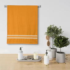 Deals, Discounts & Offers on  - URBAN MAGIC 380GSM Soft Fabric Yellow Cotton Poly Blend Bath Towel - (68 x 137 cms) - Pack of 1