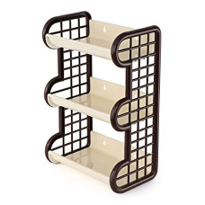 Deals, Discounts & Offers on  - Cello Tokyo Plastic Storage Shelf, Ivory Brown