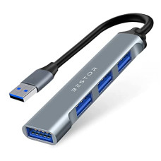 Deals and Offers on - BESTOR USB Hub 4 in 1,Portable 4 Ports USB Splitter Mini Docking Station with 5Gbps Fast Data Transfer Multi USB Port Hub for Deals, Discounts & Offers on - BESTOR USB Hub 4 in 1,Portable 4 Ports USB Splitter Mini Docking Station with 5Gbps Fast Data Transfer Multi USB Port Hub for