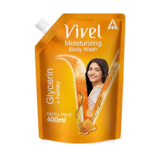 Deals, Discounts & Offers on  - Vivel Body Wash, Glycerin and Honey, Moisturizing Shower Gel, 400ml Liquid Refill Pouch Pack, for Women and Men,