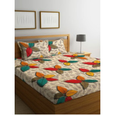 Deals, Discounts & Offers on  - hmm 220 TC Cotton Double Floral Flat Bedsheet(Pack of 1, Multicolor)