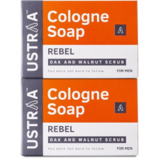 Deals, Discounts & Offers on  - USTRAA Rebel Cologne Soap with Oak & Walnut Scrub, For Deep Cleaning & Mild Exfoliation(2 x 125 g)