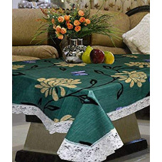 Deals, Discounts & Offers on  - Kuber Industries PVC 4 Seater Centre Table Cover|Waterproof/OilProof|Size 152 x 102 x 1 CM (Green) Pack of 1