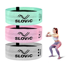Deals, Discounts & Offers on  - Slovic Fabric Resistance Bands | Anti-Slip Mini Loop Resistance Bands for Calisthenics | with Workout Guide