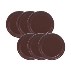 Deals and Offers on - WONDER Homeware Microwave Safe Unbreakable Plates Set, 6 Pcs Half Plate, Black Color (Brown) Deals, Discounts & Offers on - WONDER Homeware Microwave Safe Unbreakable Plates Set, 6 Pcs Half Plate, Black Color (Brown)