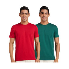 Deals, Discounts & Offers on Men - Amazon Brand - Symbol Men's Cotton Solid Round Neck Regular Fit T-Shirt (Pack of 2) (Available in Plus Size)