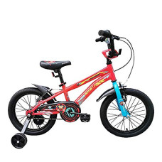 Deals, Discounts & Offers on  - Firefox Bikes Flytron 16T Kids Light Weight Frame Cycle with Anti-Skid Pedal, BMX Handlebar, Non Toxic Paint, Power Brake, Seat Height Adjustment (Frame Size: 8.5 inch, 5-7 Years) Red