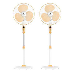 Deals, Discounts & Offers on  - Havells Sprint 400mm Energy Saving with Remote Control BLDC Pedestal Fan (White Yellow, Pack of 2)
