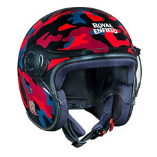 Deals, Discounts & Offers on  - Royal Enfield Open Face Helmet with Clear Visor Gloss Black, Size: M( 57-58cm)