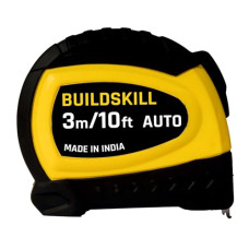 Deals, Discounts & Offers on Home Improvement - Buildskill 3M Measuring Tape - Durable, Auto-Lock, Belt Clip, Clear Markings