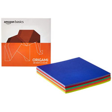 Deals, Discounts & Offers on Electronics - amazon basics Origami Paper, 5 Colors, 200 Sheets