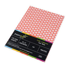 Deals, Discounts & Offers on  - PPCC Card Stock Printed Flower Design 1 A4 120GSM Pack of 24 - Assorted